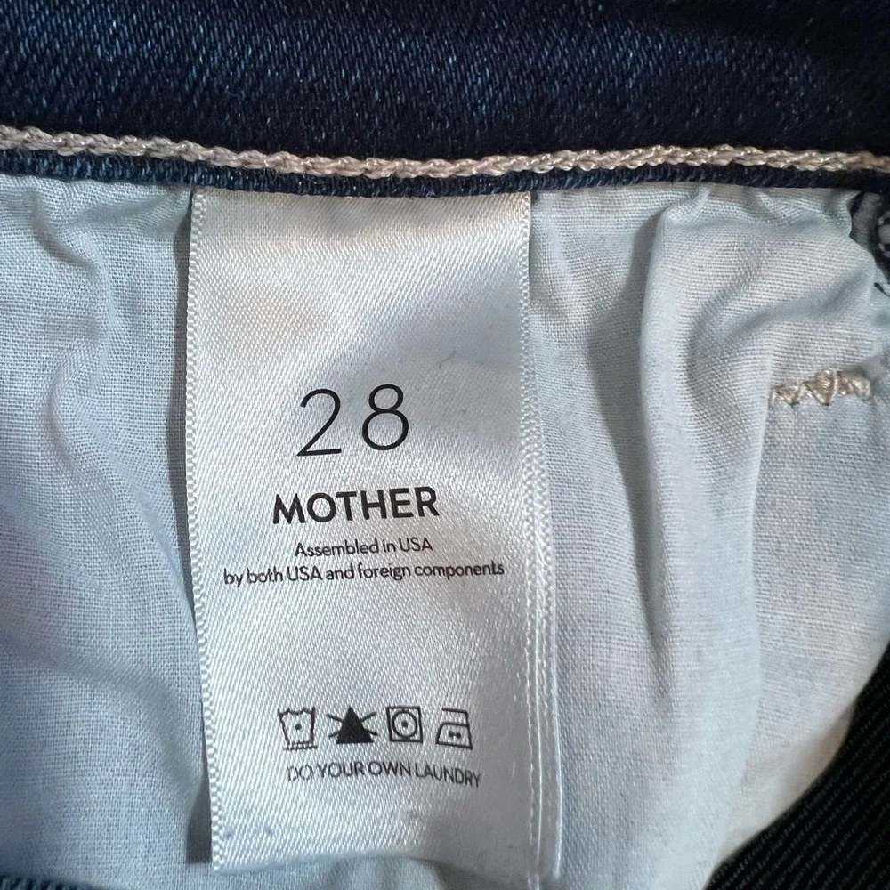 Mother Lil’ Hustler Ankle Dark Blue Denim Jeans Women’s Size 28 - Picture 5 of 10